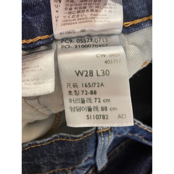Levi's 527 Womens Jeans W28 L30 Blue Denim Bootcut Low Rise Stretch - Picture 2 of 5